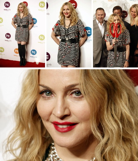 Madonna at the opening of the first Hard Candy Fitness Center, Mexico