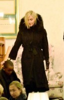 Madonna at her grandmother's vigil service, Michigan (1)
