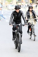 Madonna on bike in the streets of New York, May 6th 2011 (18)