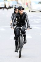 Madonna on bike in the streets of New York, May 6th 2011 (27)