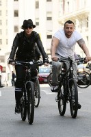 Madonna on bike in the streets of New York, May 6th 2011 (29)