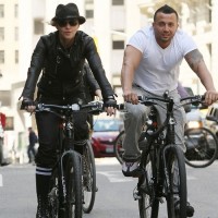 Madonna on bike in the streets of New York, May 6th 2011 (30)