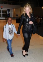 Madonna arrives at JFK airport New York - destination London (3)