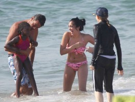 Madonna on holiday at the Anglet Beach, Basque, France - August 2011 (3)
