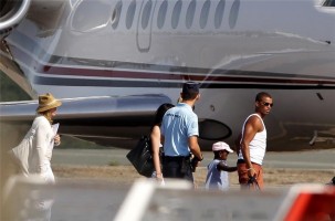 Madonna and family boarding private plane at the Biarritz airport, France (3)