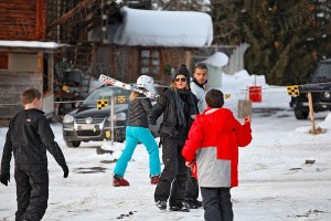 Madonna skiing in Gstaad, Switzerland - 27 December 2011 (2)