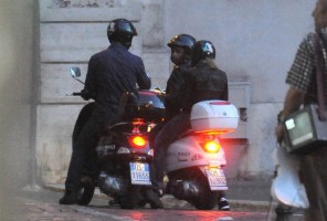 Madonna riding a Vespa in Rome - 13 June 2012 (6)