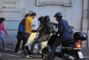 Madonna riding a Vespa in Rome - 13 June 2012 (10)