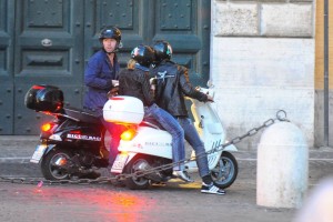 Madonna riding a Vespa in Rome - 13 June 2012 (13)