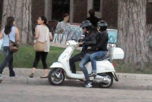 Madonna riding a Vespa in Rome - 13 June 2012 (39)