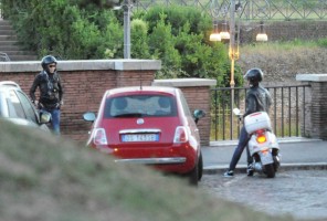 Madonna riding a Vespa in Rome - 13 June 2012 (45)