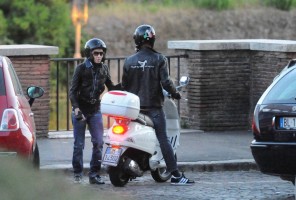 Madonna riding a Vespa in Rome - 13 June 2012 (48)