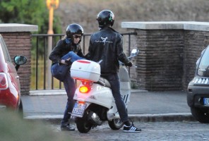 Madonna riding a Vespa in Rome - 13 June 2012 (54)