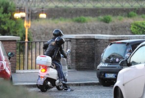Madonna riding a Vespa in Rome - 13 June 2012 (57)