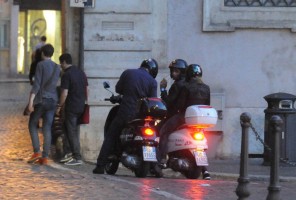 Madonna riding a Vespa in Rome - 13 June 2012 (62)