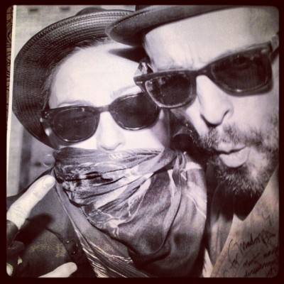 Madonna Instagram with my friend JR ART Equals revolution