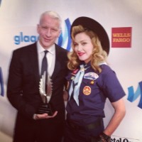Madonna dressed up as boy scout at the GLAAD Media Awards - Anderson Cooper (1)