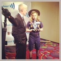 Madonna dressed up as boy scout at the GLAAD Media Awards - Anderson Cooper (2)