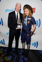Madonna dressed up as boy scout at the GLAAD Media Awards - Anderson Cooper - Backstage (3)