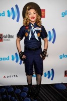 Madonna dressed up as boy scout at the GLAAD Media Awards - Anderson Cooper - Backstage (6)