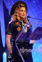 Madonna dressed up as boy scout at the GLAAD Media Awards - Anderson Cooper - Backstage (13)