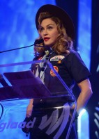 Madonna dressed up as boy scout at the GLAAD Media Awards - Anderson Cooper - Backstage - HQ (39)