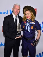 Madonna dressed up as boy scout at the GLAAD Media Awards - Anderson Cooper - Backstage - HQ (53)