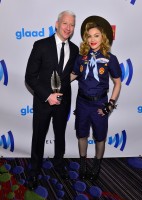 Madonna dressed up as boy scout at the GLAAD Media Awards - Anderson Cooper - Backstage - HQ (63)