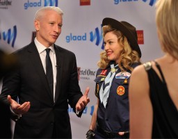 Madonna dressed up as boy scout at the GLAAD Media Awards - Anderson Cooper - Backstage - HQ (64)