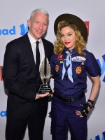 Madonna dressed up as boy scout at the GLAAD Media Awards - Anderson Cooper - Backstage - HQ (65)