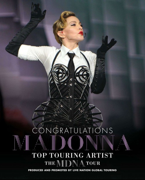 Billboard Magazine Madonna on her Top Touring Artist Billboard Music Award