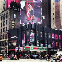 Madonna, Rita Ora, Material Girl - Times Square New York