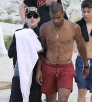 Madonna at the beach in Villefranche, France - 14 August 2013 (1)