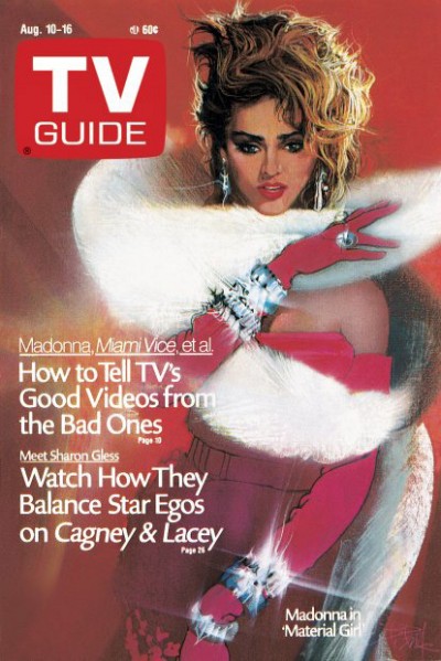 Madonna on the 10 August 1985 cover of TV Guide