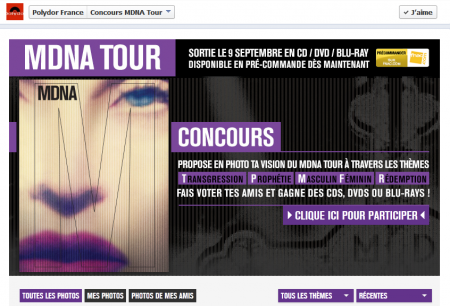 MDNA Tour France concours