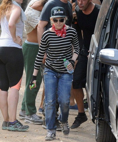 Madonna enjoys a game of paintball in the south of France - 9 August 2014 (1)