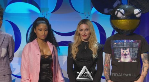 Madonna at the TIDAL announcement in New York