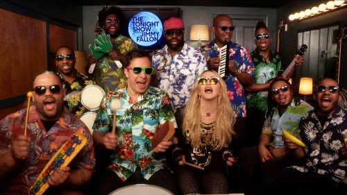 Madonna sings Holiday with The Roots on The Tonight Show starring Jimmy Fallon 01