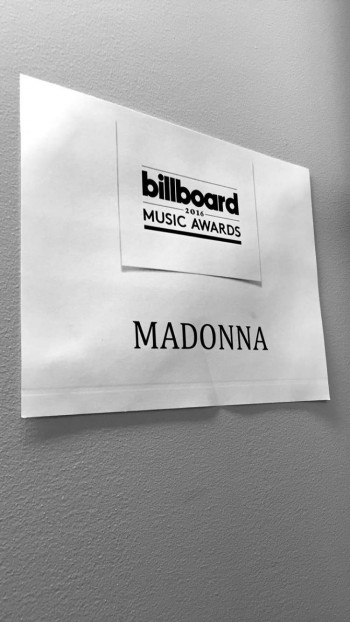 Backstage at the Billboard Music Awards with Madonna