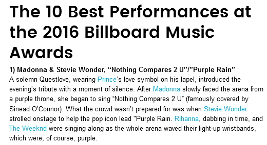 Madonna Billboard Music Award Best performance