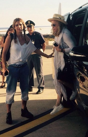 Madonna spotted at Brindisi airport, Italy - July 2016 (3)