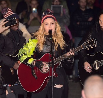 Madonna performs 5 acoustic songs at Washington Square Park  New York (4)