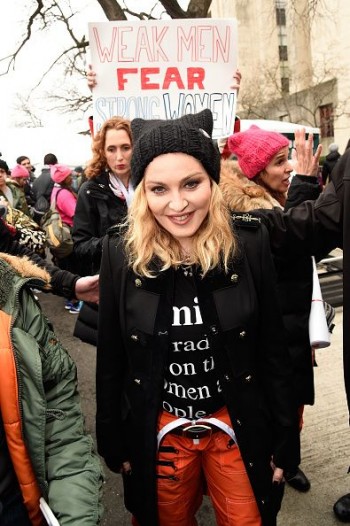 Madonna sings Express Yourself and Human Nature at Women's March on Washington Cher (16)