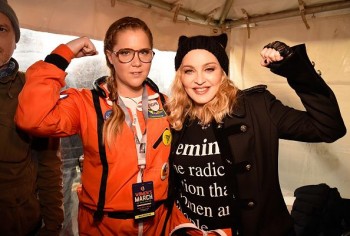 Madonna sings Express Yourself and Human Nature at Women's March on Washington Cher (23)