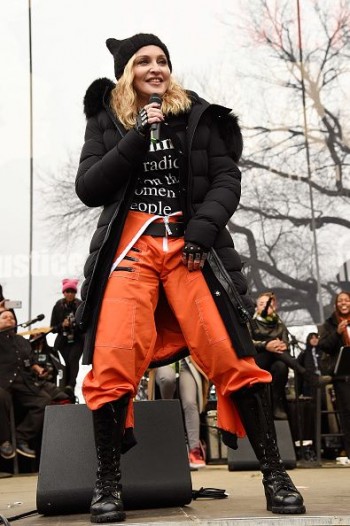 Madonna sings Express Yourself and Human Nature at Women's March on Washington Cher (32)