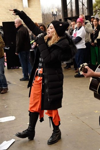 Madonna sings Express Yourself and Human Nature at Women's March on Washington Cher (33)