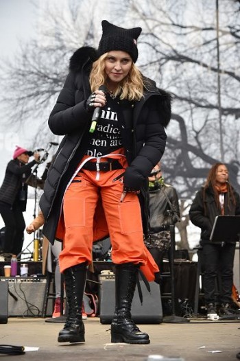 Madonna sings Express Yourself and Human Nature at Women's March on Washington Cher (61)