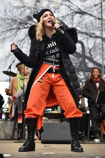 Madonna sings Express Yourself and Human Nature at Women's March on Washington Cher (63)