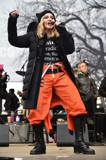 Madonna sings Express Yourself and Human Nature at Women's March on Washington Cher (64)