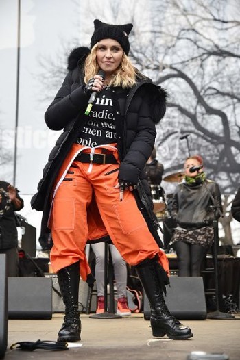 Madonna sings Express Yourself and Human Nature at Women's March on Washington Cher (65)